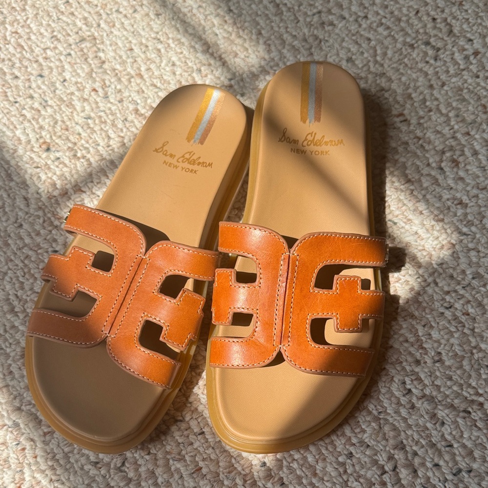 Sam Edelman Tan Strappy Leather Sandals